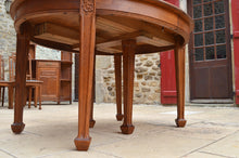 Загрузить изображение в средство просмотра галереи, Table et 6 chaises Art Nouveau par Gauthier-Poinsignon en chêne
