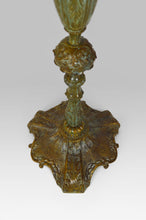 将图片加载到图库查看器，Chandelier Napoléon III en bronze patiné, modèle aux Sirènes
