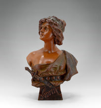 将图片加载到图库查看器，Buste de Judith en terre cuite par Ricardo Aurilli, circa 1900-1910

