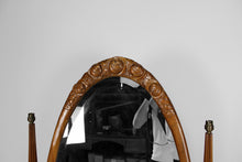 Загрузить изображение в средство просмотра галереи, Coiffeuse psyché et pouf Art Déco par les Ateliers Gauthier-Poinsignon en noyer, circa 1920-1930
