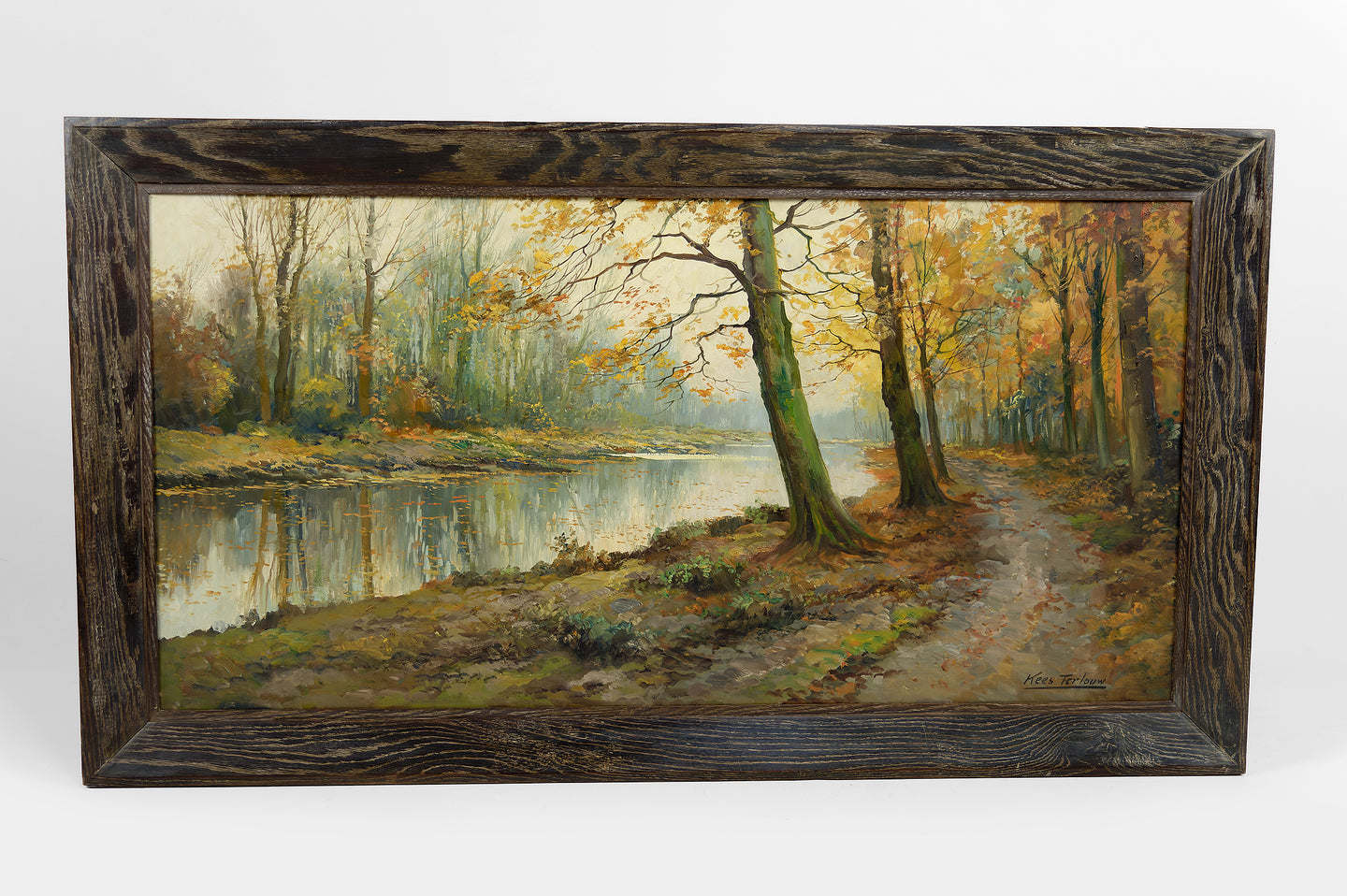Paysage d'automne, peinture impressionniste par Kees Terlouw, France, circa 1910