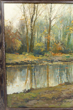 Cargar imagen en el visor de la galería, Paysage d&#39;automne, peinture impressionniste par Kees Terlouw, France, circa 1910

