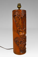 Загрузить изображение в средство просмотра галереи, Lampe asiatique en bois sculpté
