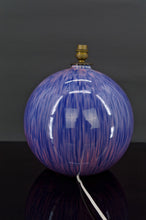 将图片加载到图库查看器，Lampe boule en céramique à émail violet, Art Deco
