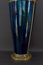Загрузить изображение в средство просмотра галереи, Lampe-Vase en céramique bleue Art Nouveau attribué à Paul Milet, circa 1900
