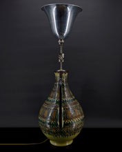 Load image into Gallery viewer, Important vase en céramique monté en lampe, Par El-Kharraz, Nabeul, Tunisie, début XXe
