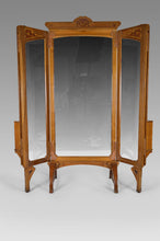Lade das Bild in den Galerie-Viewer, Coiffeuse / Paravent Art Nouveau à miroirs avec marqueterie, 1901
