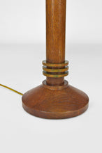 Charger l&#39;image dans la galerie, Paire de lampes Art Déco en bois et bronze patiné
