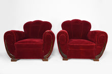 将图片加载到图库查看器，4 fauteuils club Art Deco, France, 1930-1940
