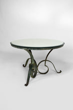 Загрузить изображение в средство просмотра галереи, Table basse Art Deco attribuée à Raymond Subes en fer forgé patiné, circa 1935
